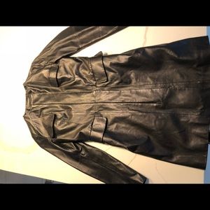 Emporio armani leather coat